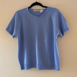 Carolyn Taylor Sky Blue Short Sleeve Sweater